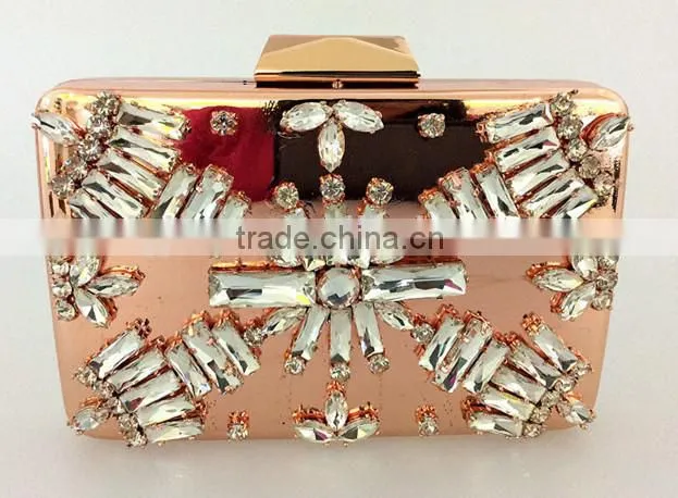 2015 Euro best seller acrylic embellished wedding evening bags