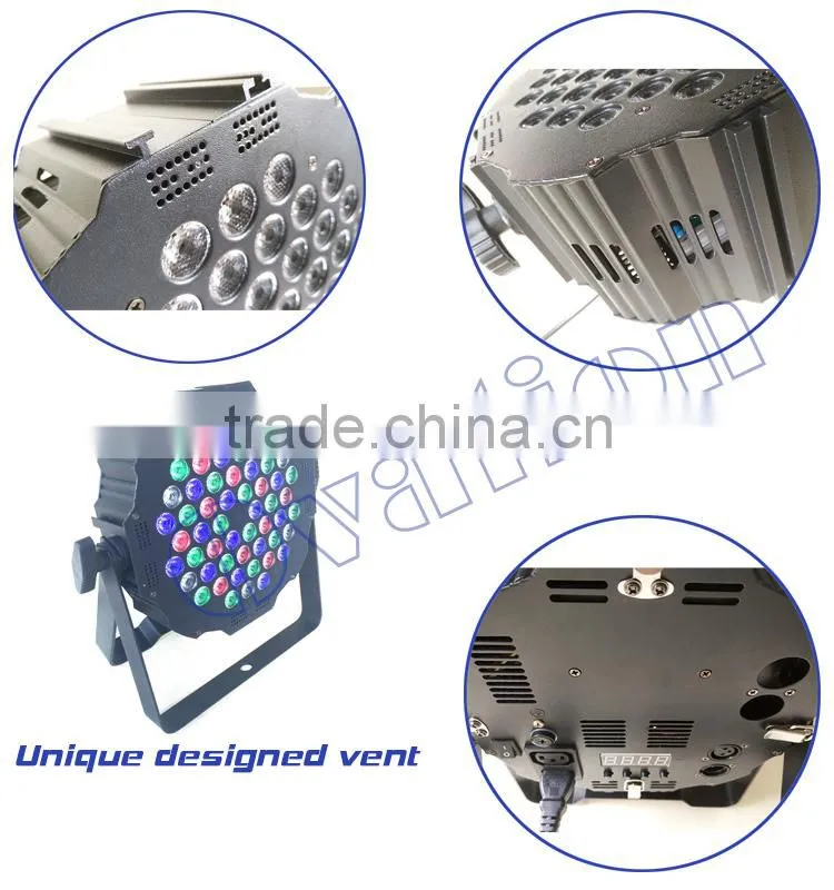 RGBW 4in1DMX stage lighting cheap led par super slim 54*1W rgbw par light for sale