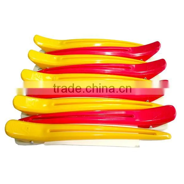 Colorful Plastic Hair Cutting Clip , rubber hair clip