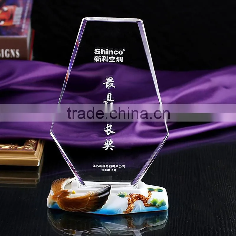 glass trophy crystal award for Souvenir Gifts star model