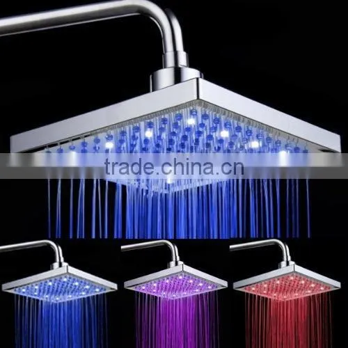 LED Overhead Rain Shower, LED light Shower Head, Rain Shower Head Ceiling