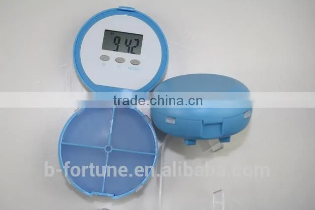 MB72D_PU LCD display Light purple color Alarm Colorful Digital alarm plastic pill box