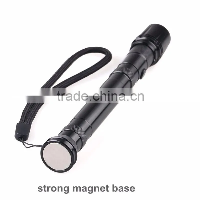 Telescopic Pick Up Tool Zoom Powerful Work Light Magnetic Flexible LED Flashlight