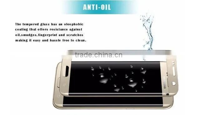 For 2016 most popular phone models new premium ultra -thin tempered glass film screen protector for samsung galaxy S7 edge