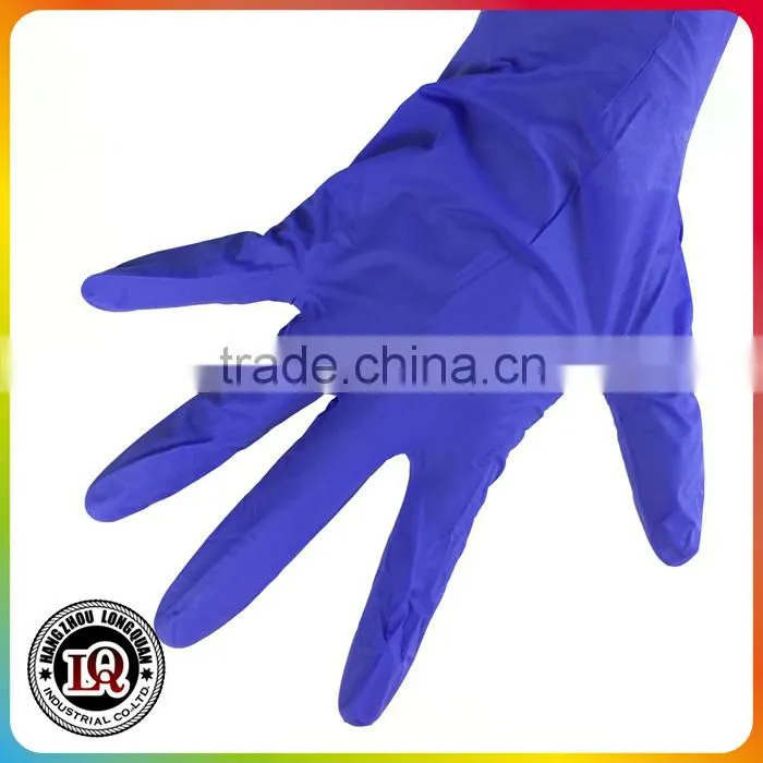 Colored Purple Nitrile Powder Free Gloves