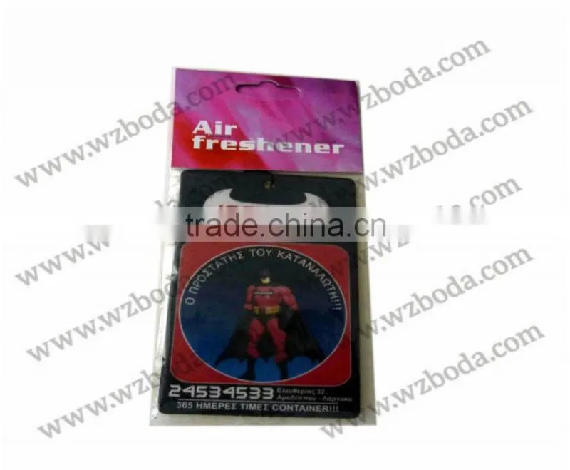Plastic different styles of car air freshener paper made in China