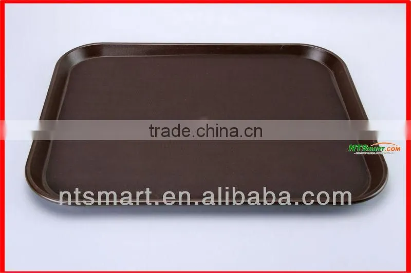 White Plastic Rectangular Serving Tray