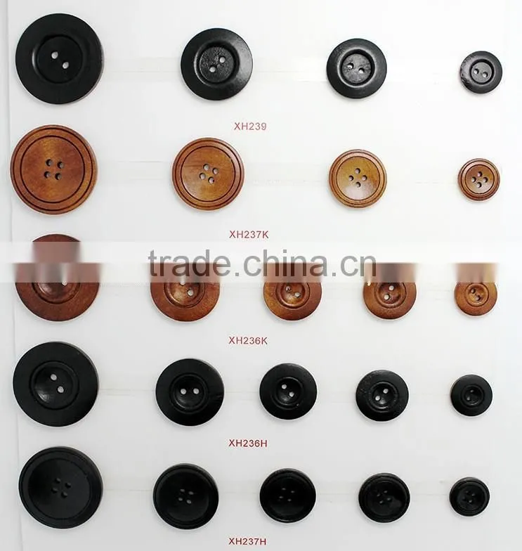 Sedex Audited Factory 2 Pillar 32L Natural Wooden 4 holes Button