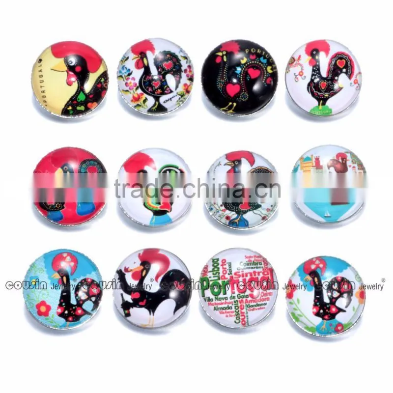 18mm Glass snap button Cutomized for interchangeable charm jewelry fit snap button Jewelry Cousin jewelry