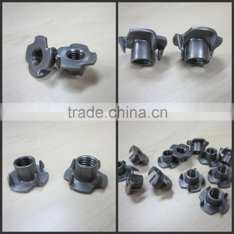 4 prong m8 -m12 wood furniture nuts (DIN1624)