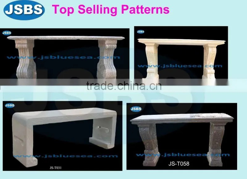 indoor decoration white marble garden bench