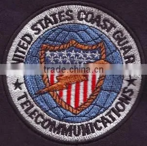 round green leaf tree patches/ round design 100% custome embroidered badge