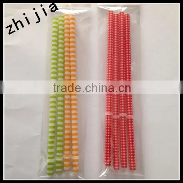 PP plastic drinking straw printed