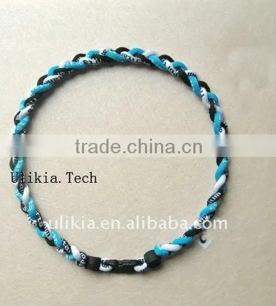 2011 Hot selling titanium braided necklace with 55colors