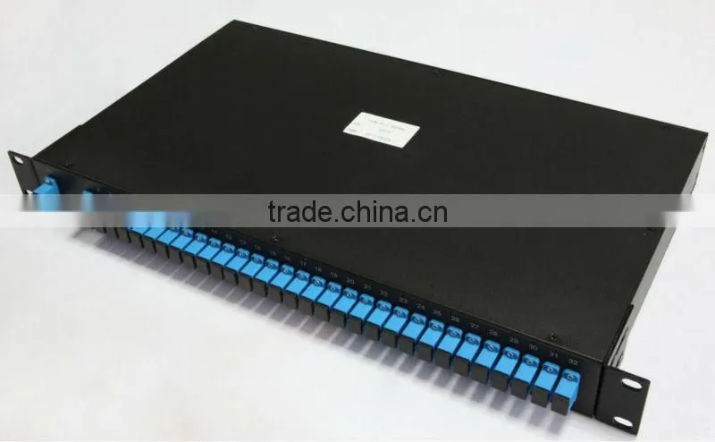 2*16 1260-1650nm Steel mini module type,0.9mm cable dia. 1.5m length,with SC/APC connector FTTH PLC Splitter