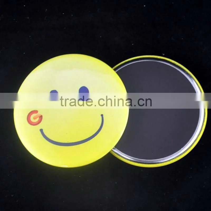 Eco-friendly cheap round magnetic badge/tin magnetic button
