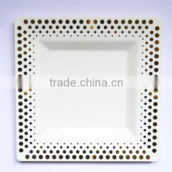 6'' Disposable PS Plate with Silver Rim