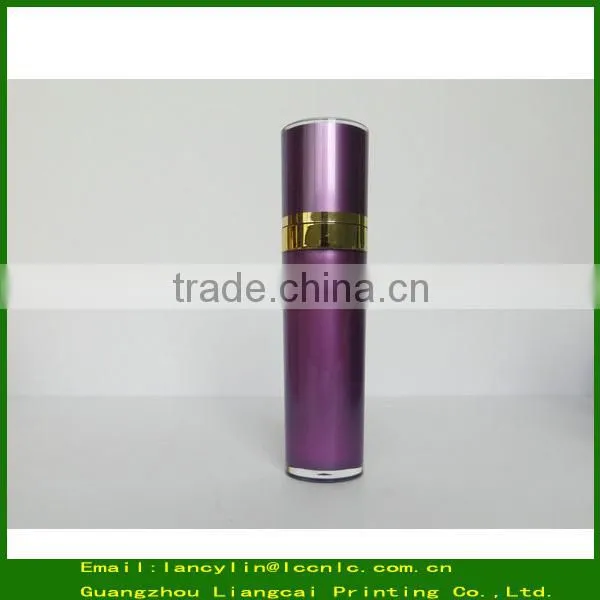 high-grade silver plastic cosmetic airless pump bottles make from china