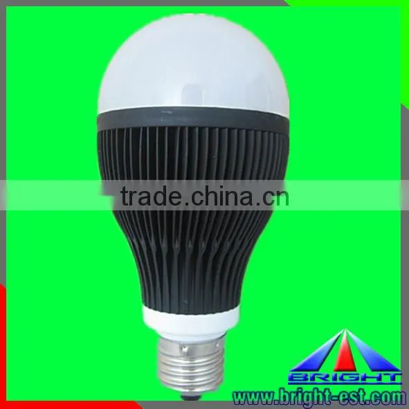 High power led lights E27 light bulb, led bulb of Silver Black shell color