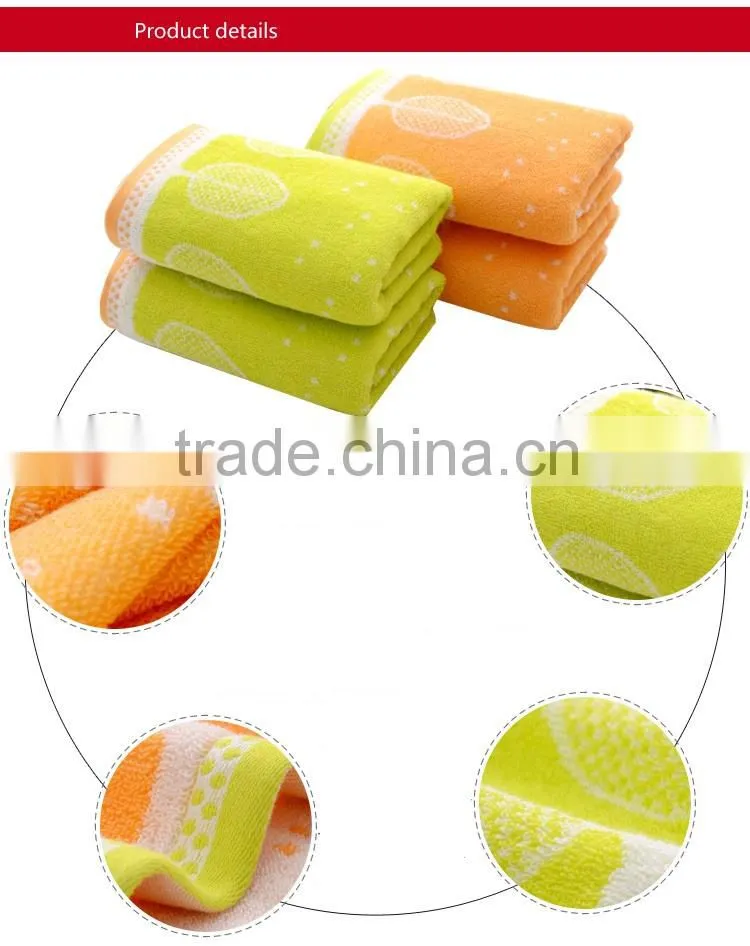 cotton 32s2 country style jacquard customized face towels