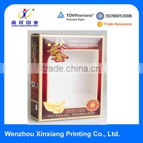 Luxury Easy to Take White Card Paper Paperboard Box with PVC Window