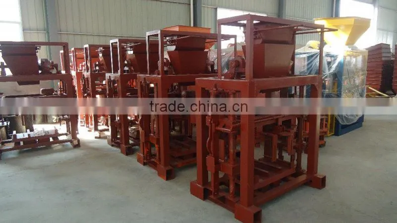 China famous brand factory price concrete block molding machine,Simple hollow block making machine line QT40-1