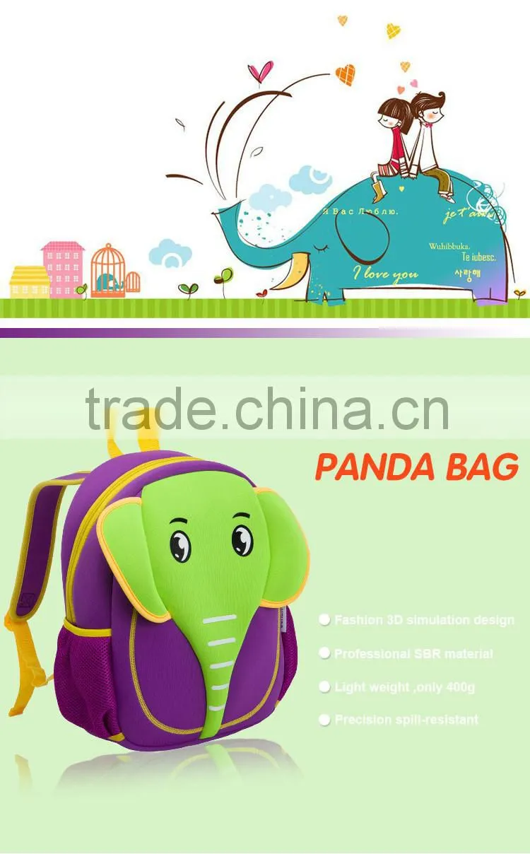 2016 Hot sell factory price OEM neoprene kids backpack children school bag