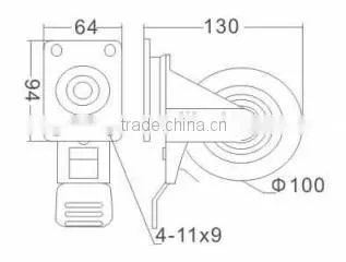swivel caster wheel for flight case road case