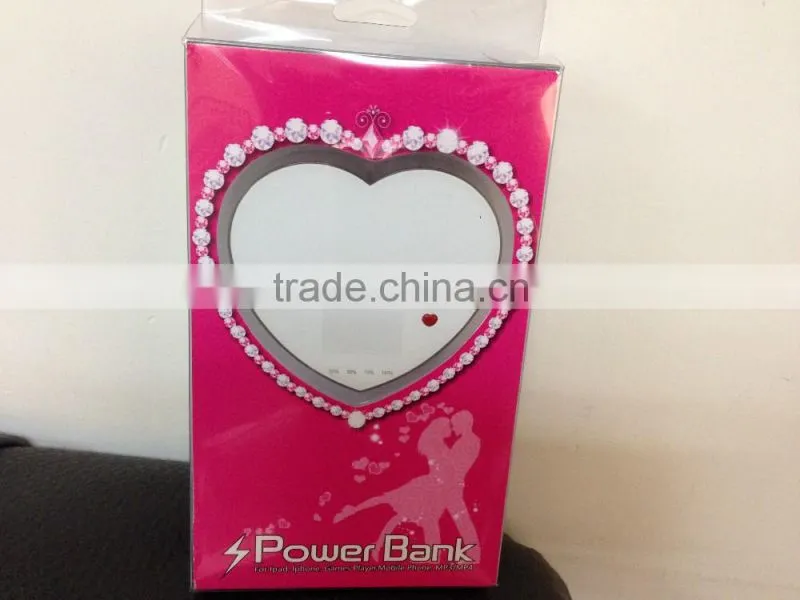 Romantic and lovely wedding charger plates handy power charger for mobile phone 4000mah 4400mah