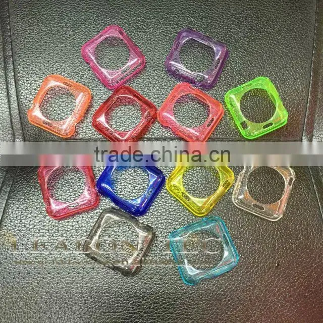 cheap For Apple Watch TPU Case,42mm or 38mm transparent ultra thin tpu Case For Apple Watch