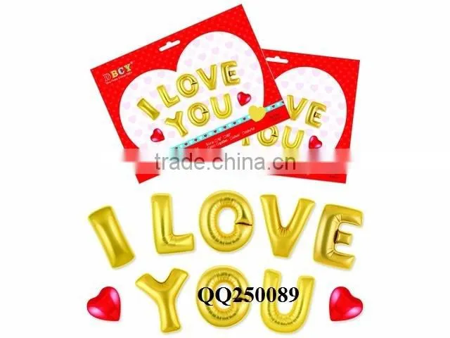 16inch colorful foil 13pcs letters happy birthday balloon with package