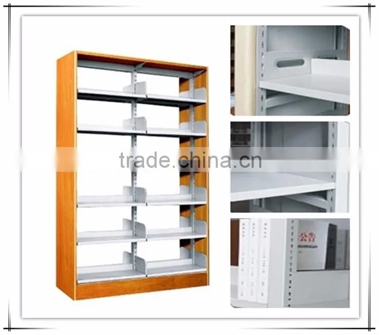 Wooden lateral plate single -column double-side bookshelf