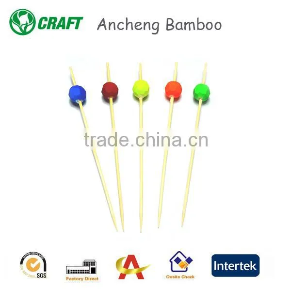 Factory sale online shop short cocktail stick flags with knot