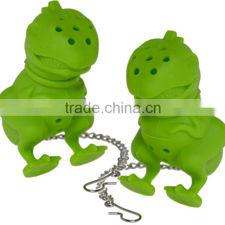 hot sell Dinosaur silicone tea infuser