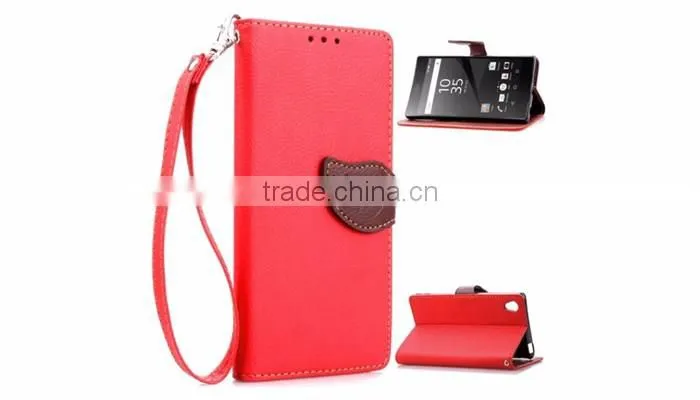 Customized high quality multicolor phone PU leather case for Sony Xperia Z5