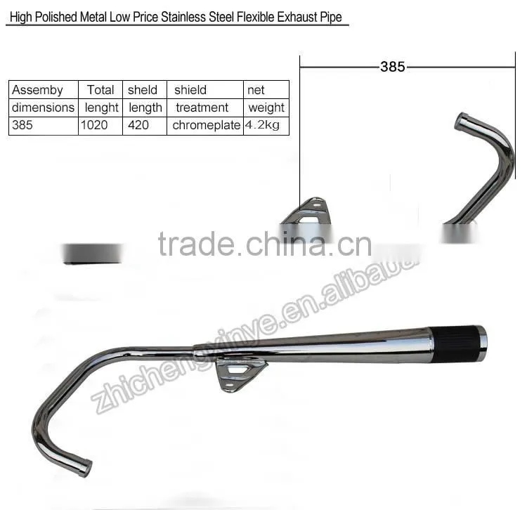 High Polished Metal Low Price Stainless Steel Flexible Exhaust Pipe