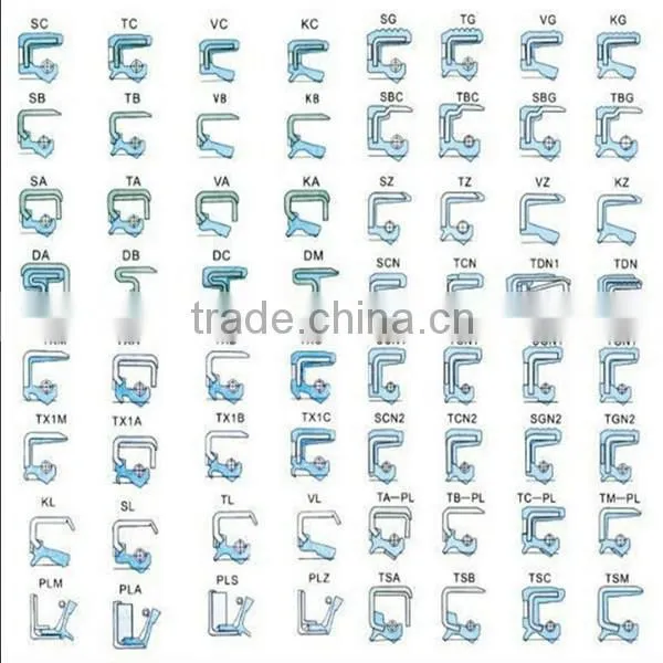 different types CR rubber oil seals