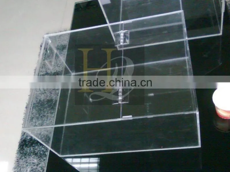 China Manufacturer Acrylic Material acrylic candy cake box with removable lid removable cover