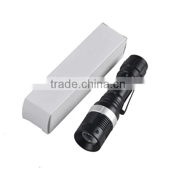 Mini 3Watt Q5 LED Torch Flashlight Zoom AA Small Flash Light