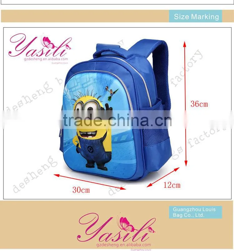 Despicable Me Backpack,cartoon picture child backpack,carton school backpack