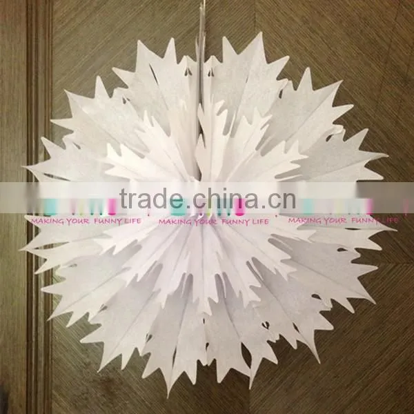 handmade paper snowflakes Christmas paper fan patterns big size snowflake