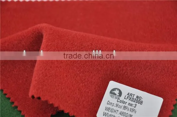 Hot sell high quality wool nylon blend woolen green fleece fabric for coats