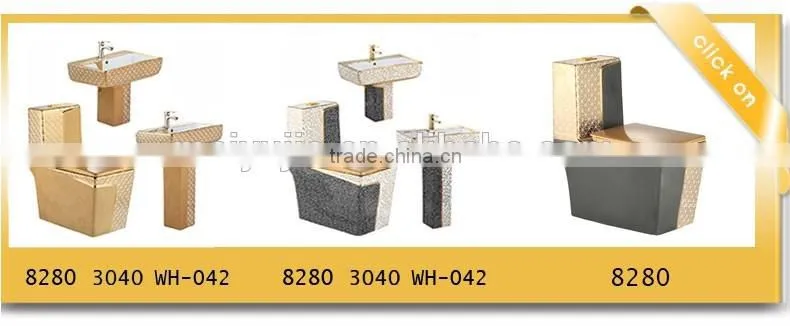 8280R Chinese ceramics sanitary ware washdown 250mm roughing in 4 inches one piece color toilet prices