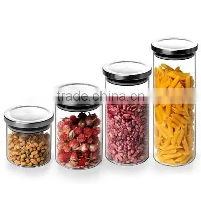 500ml PET clear plastic candy jar with screw cap