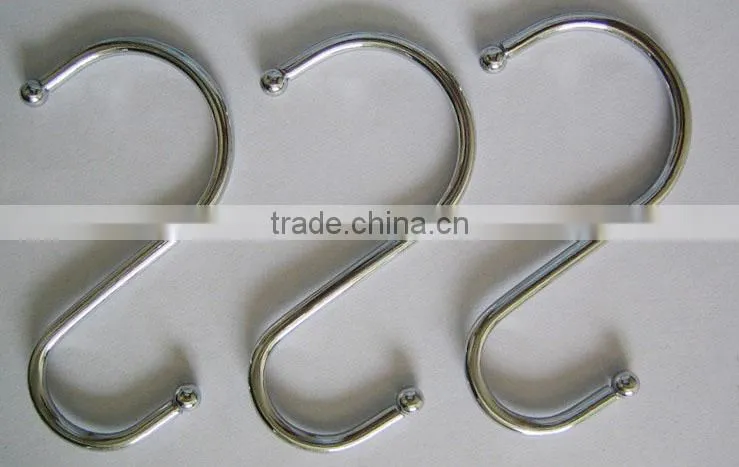 Metal wire S hook for hanging clothes/ bags