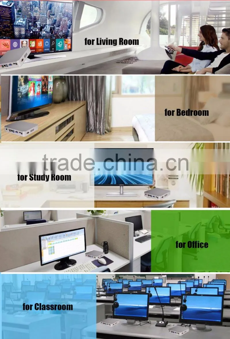 2016 new fanless mini computer low power with windows10 Intel N3150 HD mini pc 1080p 1LAN 1 HDMI RAM 8GB 8GB SSD 500GB HDD