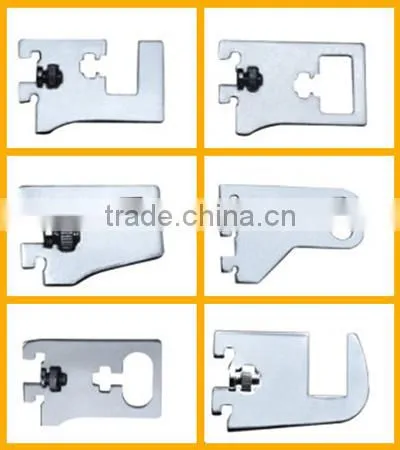 Chrome slatwall supports for wooden / glass dispaly