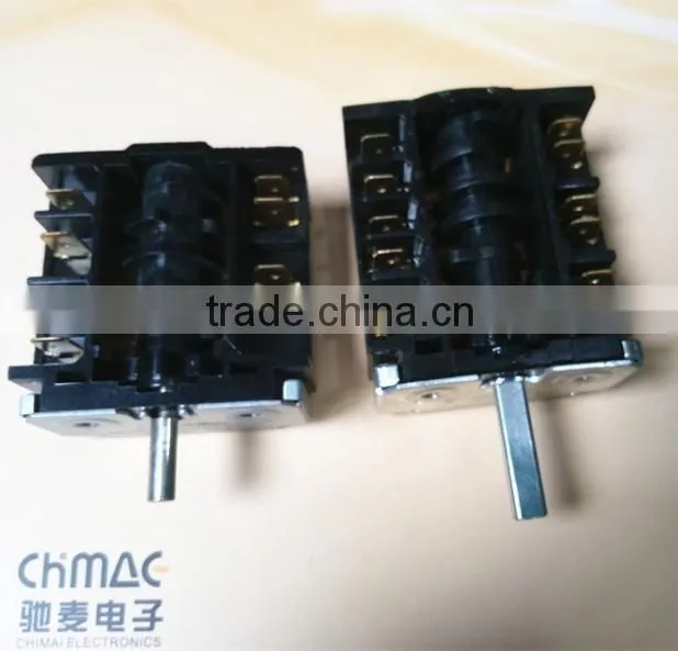 5 position 6 position rotary switch electrical rotary switches heat resistance for oven and gas cooker