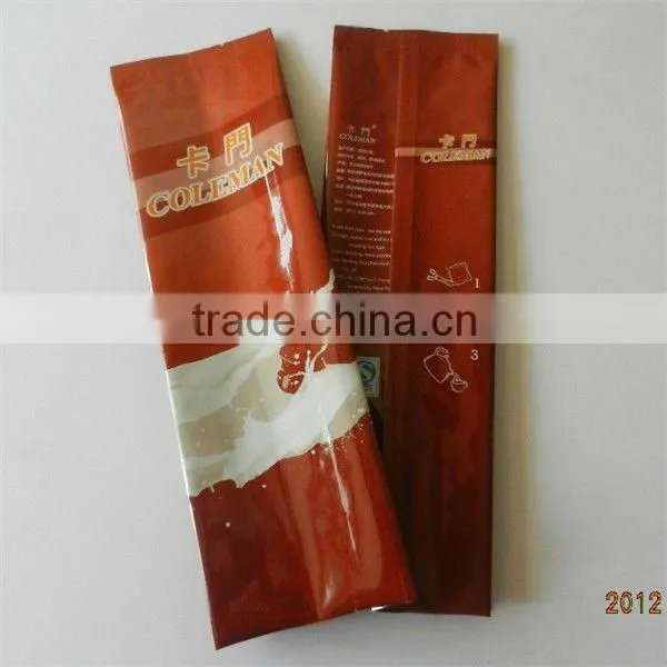 Printed plastic packing bags for instant coffee