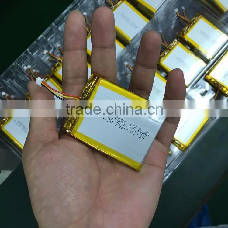 UL certificate 1950mah recharge lithium polymer battery, 3.7v li-ion polymer battery